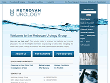 Tablet Screenshot of metrovanurology.com